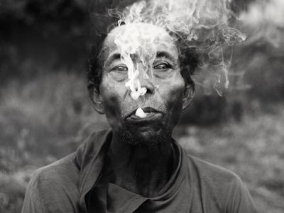Unknown, blind rice farmer. Indonesia (c)2016. #portrait #photography #blackandwhite #manual #voigtlander #nokton #sonya7rii #reportage #lonely #discover #magic #smoking #rice #ricefield #bali #indonesia #blind #eye #picstitch #bewildandfree #truth